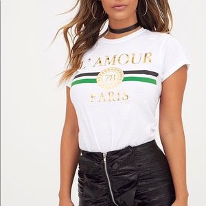NEW PrettyLittleThing Slogan T-Shirt